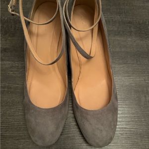 J. Crew Gray Suede Mary Jane Pump - Size 11